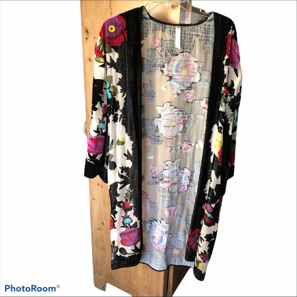 - Floral Velvet Kimono Urban outfitters